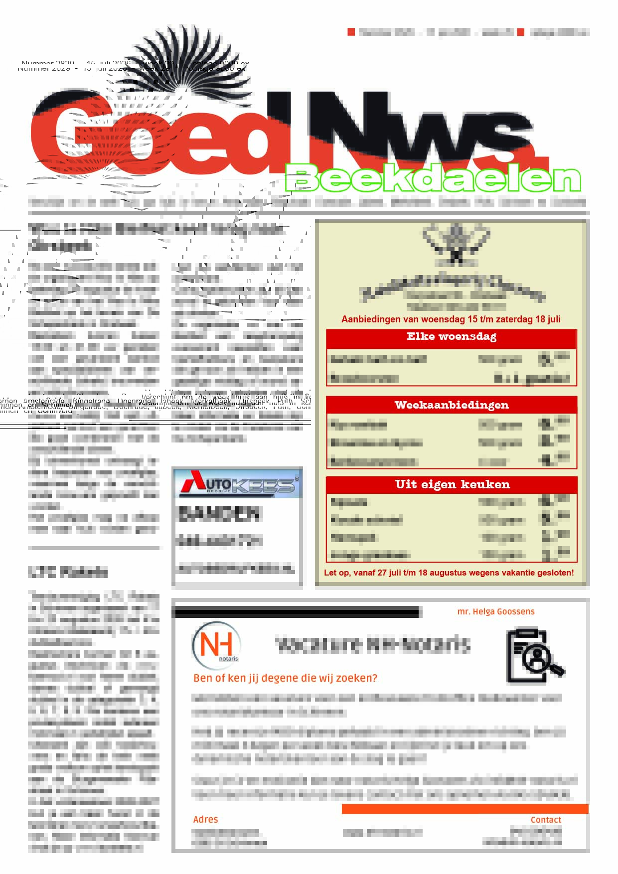 Weekblad Goed Nieuws Nieuwe Oplage